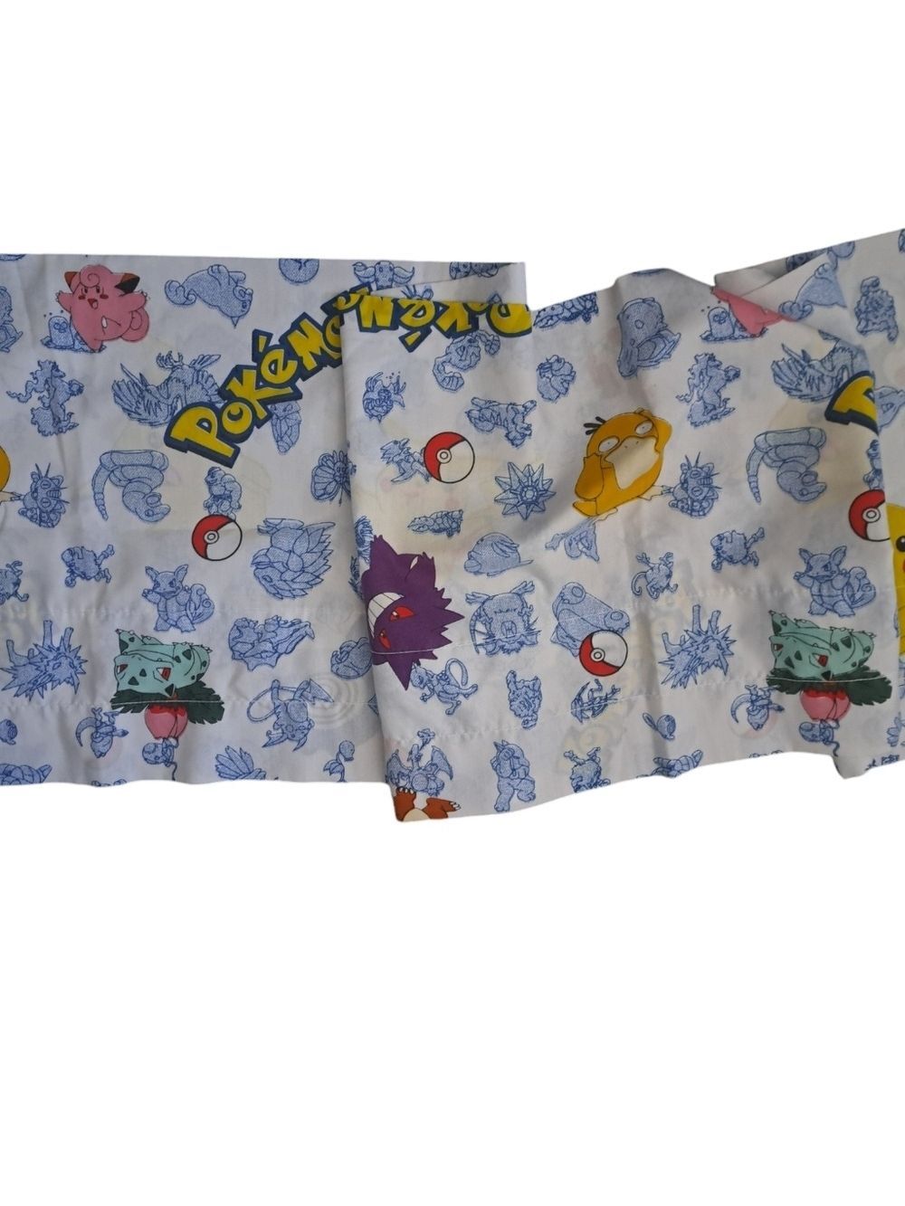VTG SPRINGS 90'S POKEMON curtain balloon VALANCE PIKACHU NINTENDO craft fabric